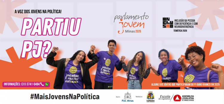As inscrições para o Parlamento Jovem 2026 já estão abertas! 