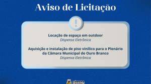 Aviso de Licitação