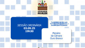 Segunda sessão da Câmara Mirim é nesta quarta-feira, 3 de setembro