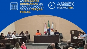 Reuniões Ordinárias agora serão às terças, às 19h