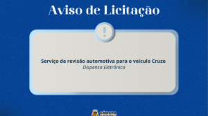 Aviso de Licitação