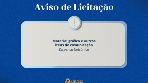 Aviso de Licitação