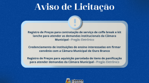 Aviso de Licitação